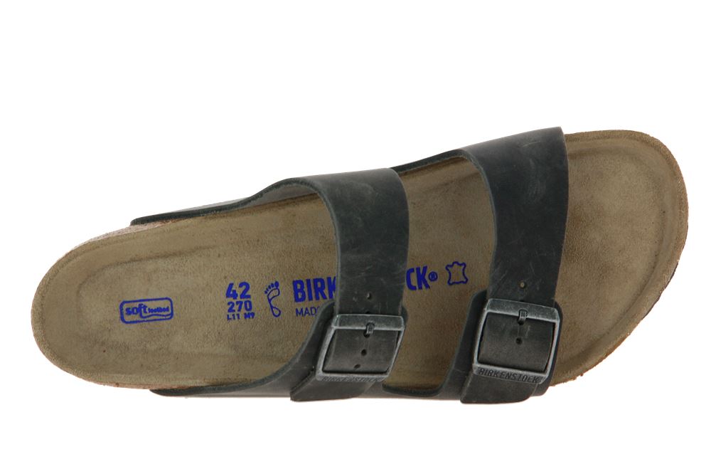 Birkenstock Pantolette ARIZONA NORMAL NUBUKLEDER IRON (40)