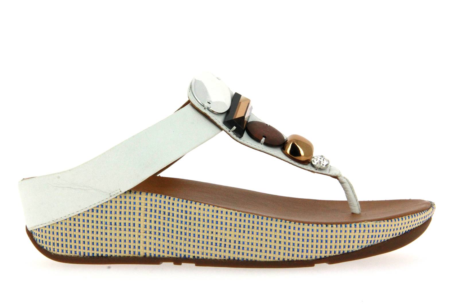 Fitflop Pantolette JEWELEY TOE-POST URBAN WHITE (39)