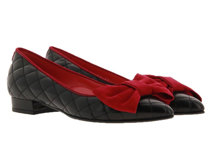 Pas de rouge Slipper JANET2 NAPPA NERO CAMOSCIO ACERO (36)