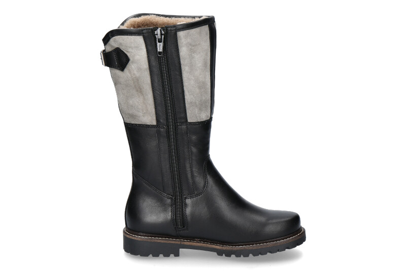 Dirndl + Bua Stiefel gefüttert PANIOLO VELOUR SCHWARZ KHAKI (38)