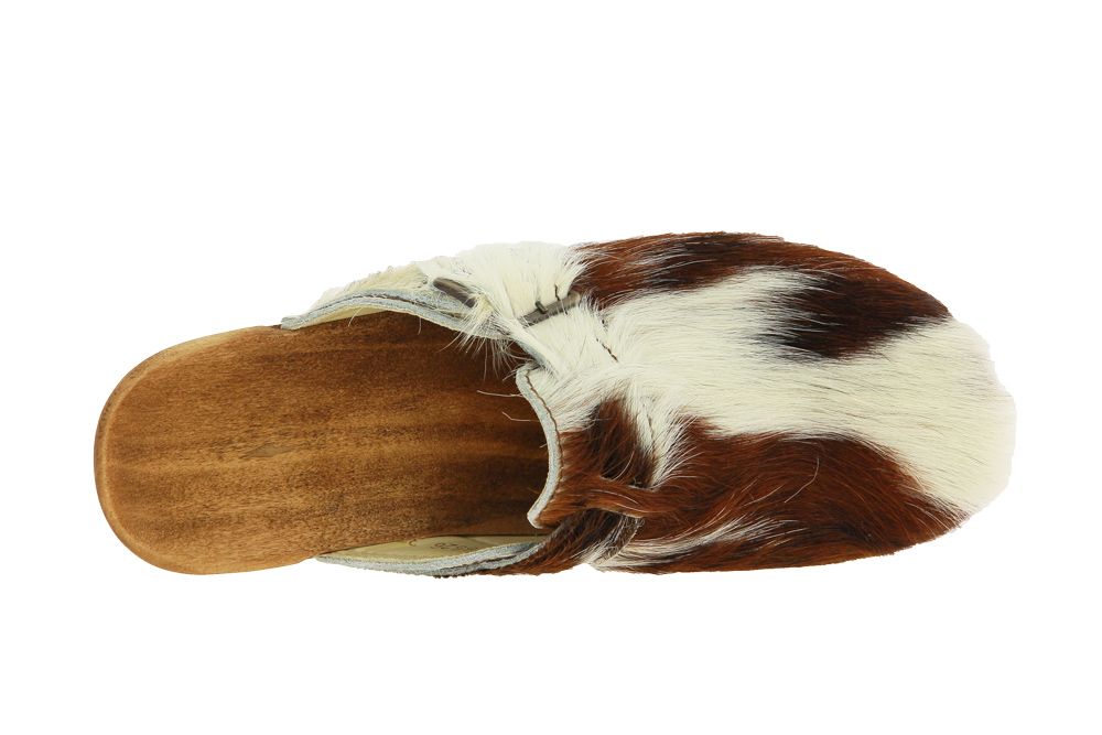 Woody Holzclogs MANU FELL WEISS BRAUN