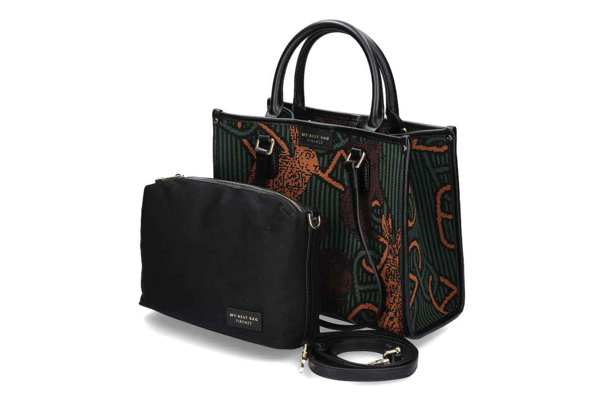 My-Best Bag Firenze Tasche ATENA WONDERLAND- braun/ grün/ rabbit