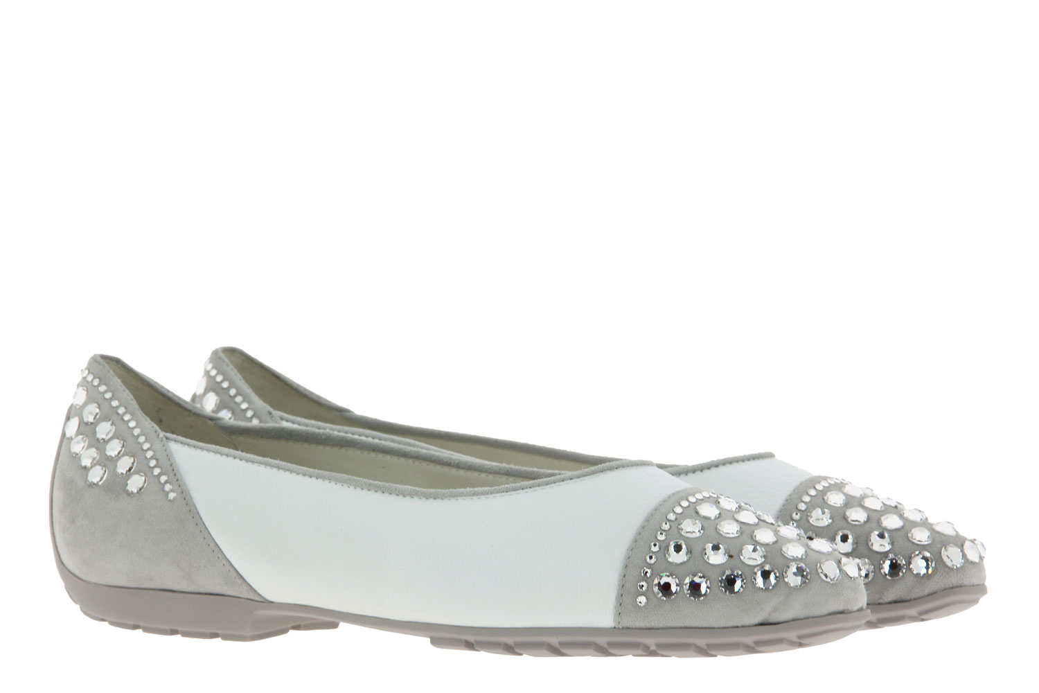 Mania Ballerina CAMOSCIO CRYSTAL LAS VEGAS BIANCO (37½)