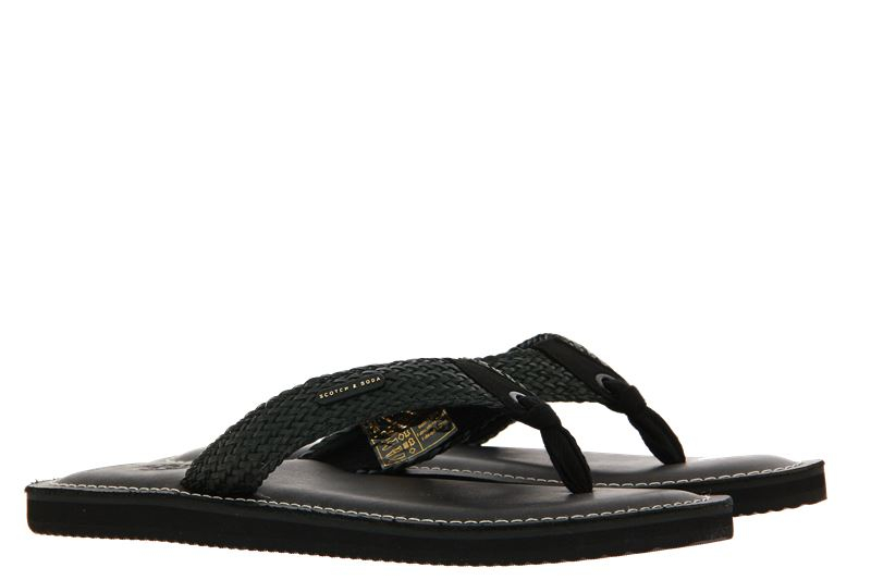 Scotch & Soda Flip-Flop CADELLI LEATHER BLACK (45)