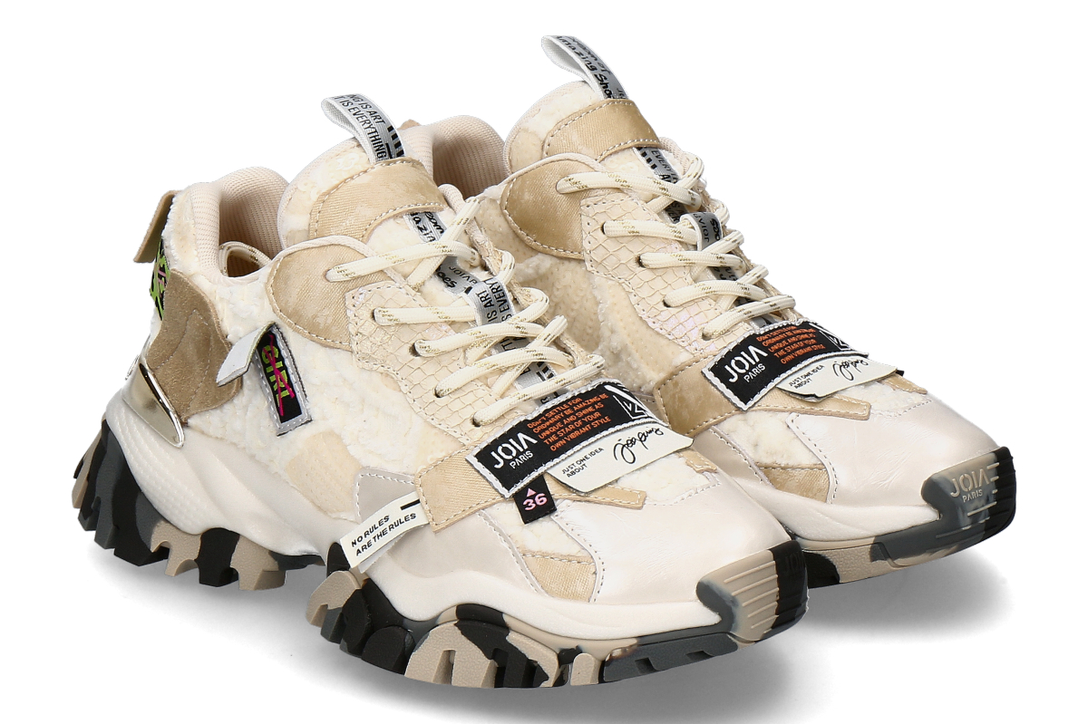 Joia Paris Damen- Sneaker LABEL- beige/ weiß