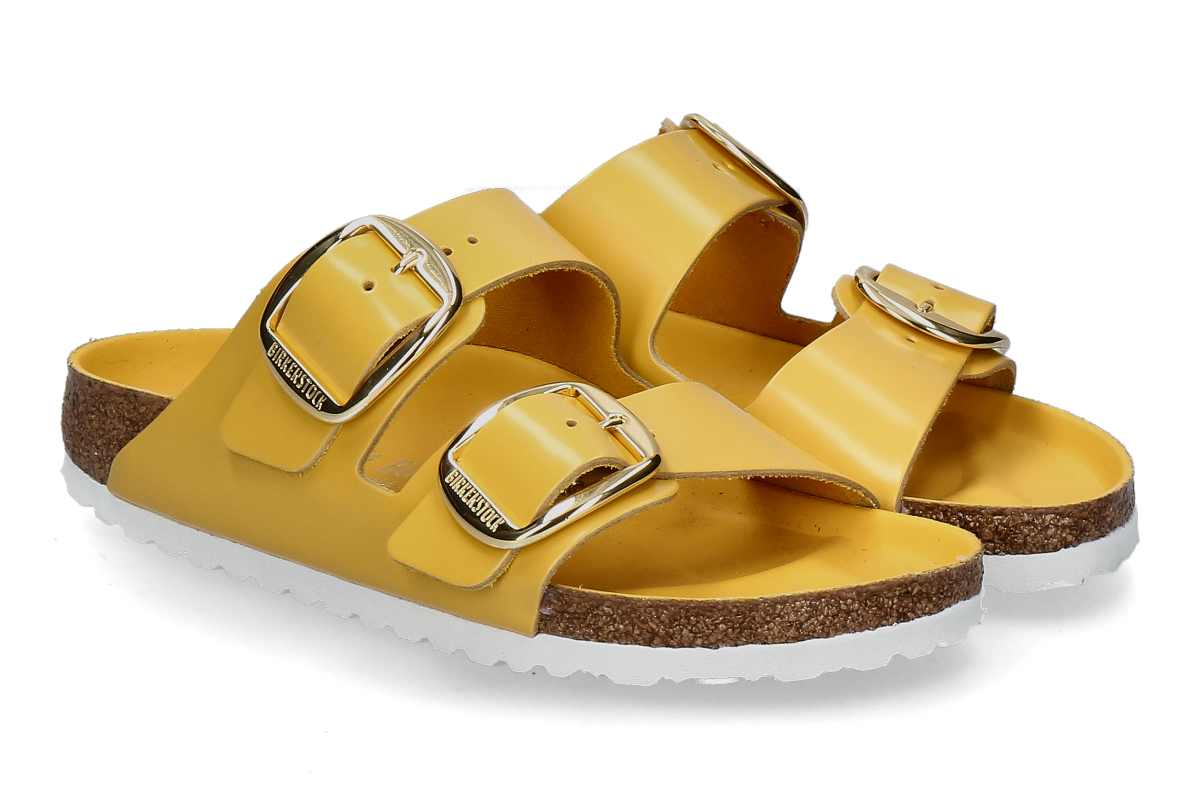 Birkenstock Pantolette ARIZONA SCHMAL BIG BUCKLE- high shine ochre/ gelb