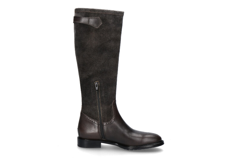 Dirndl + Bua Stiefel NEVADA ANTIKBOCK STRETCH ANTHRAZIT AHORN (38½)