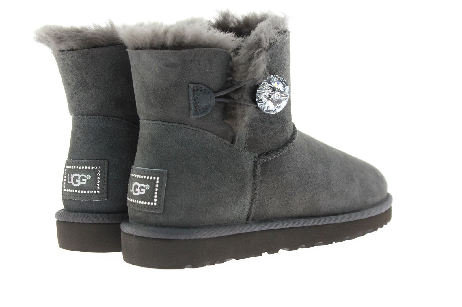 UGG Australia Boots MINI BAILEY BUTTON BLING GREY (38)