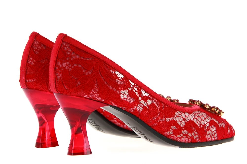 Fernando Pensato Pumps LARA PIZZO ROSSO RASO (39)