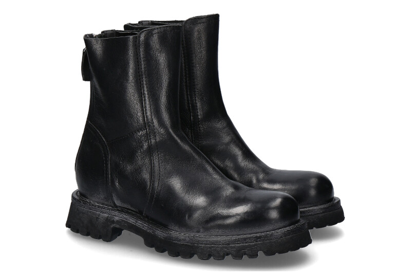 Moma Damen- Biker Boots NAPPA NERO CUSNA (41)