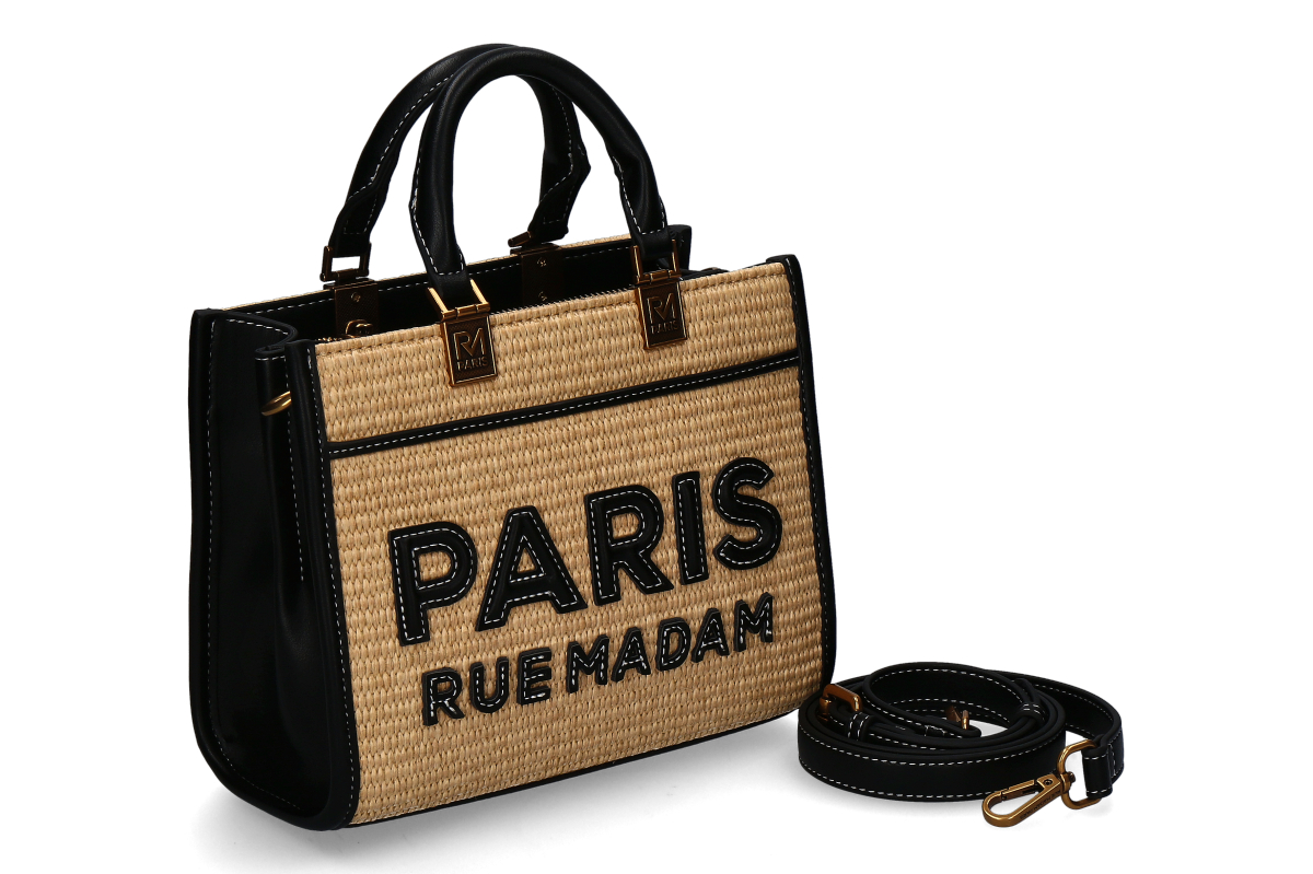 Rue Madam Handtasche ICONIQUE MINI- natur/ schwarz