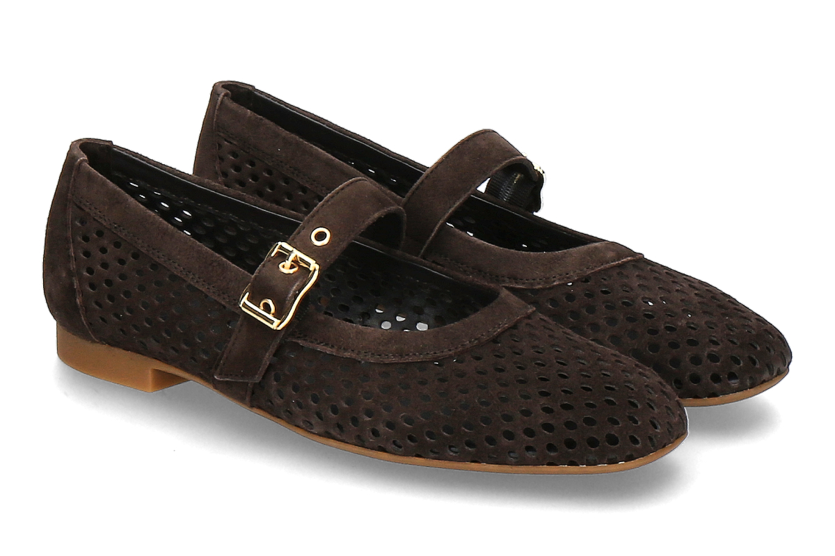 Paul Green Ballerina SAMTZIEGE MORO- dunkelbraun