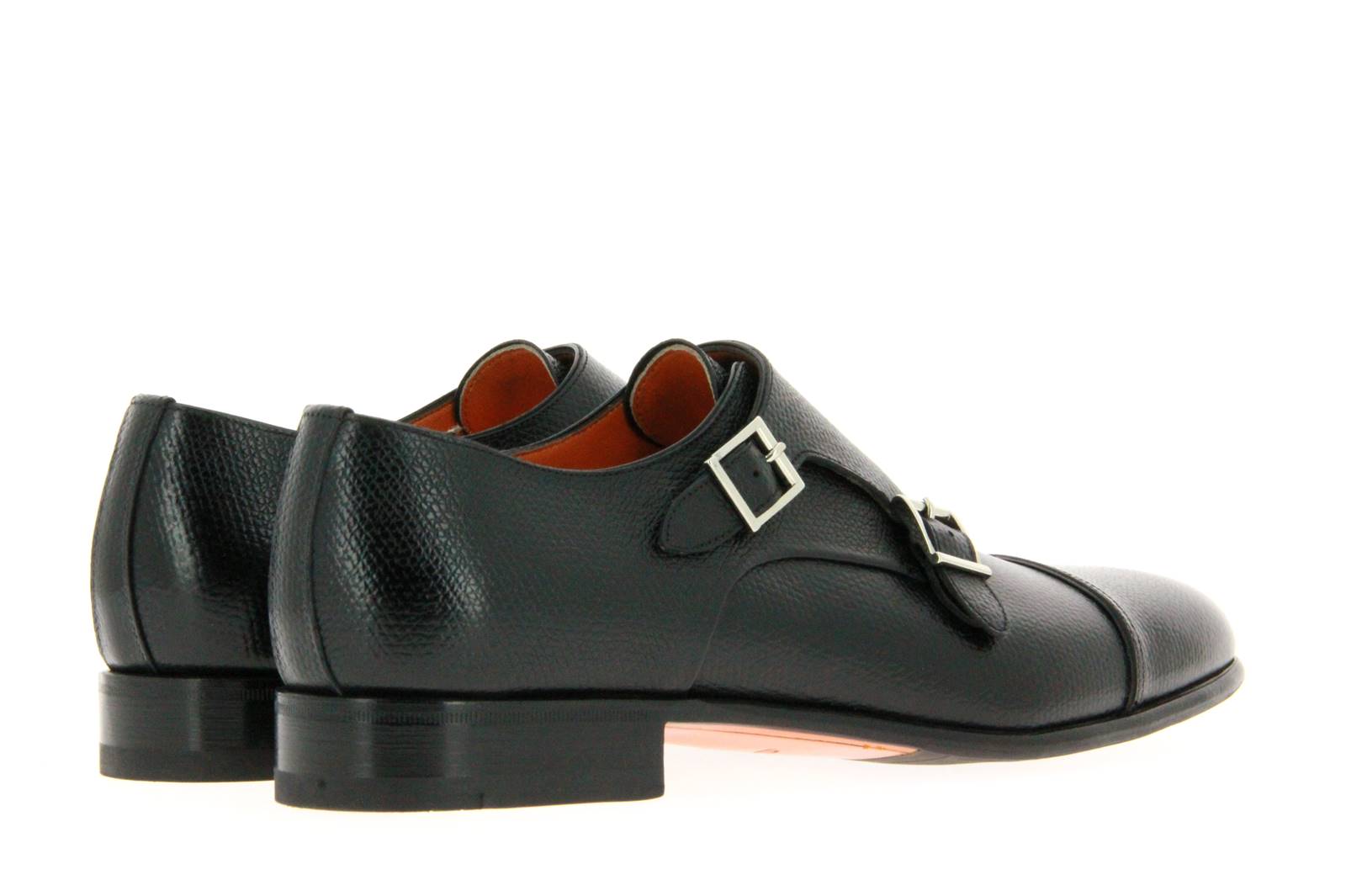 Santoni Monk LEATHER BLACK (44)