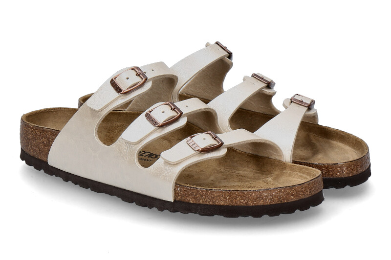Birkenstock Pantolette FLORIDA BS SCHMAL- graceful pearl white