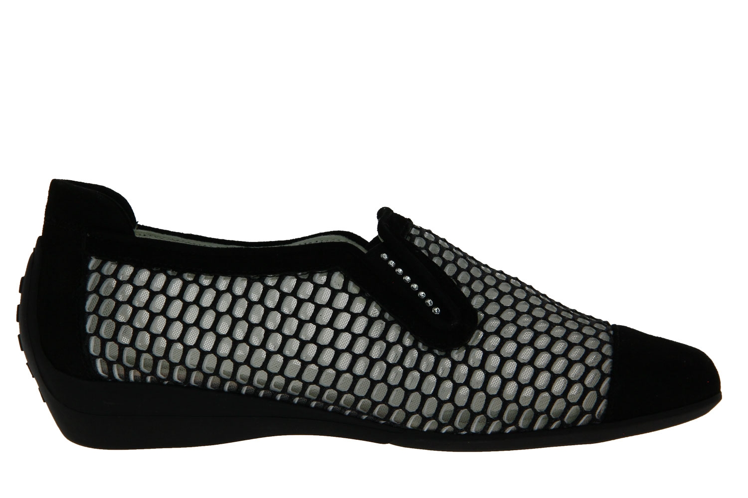 Mania Halbschuh CAMOSCIO NERO BIANCO  (39)