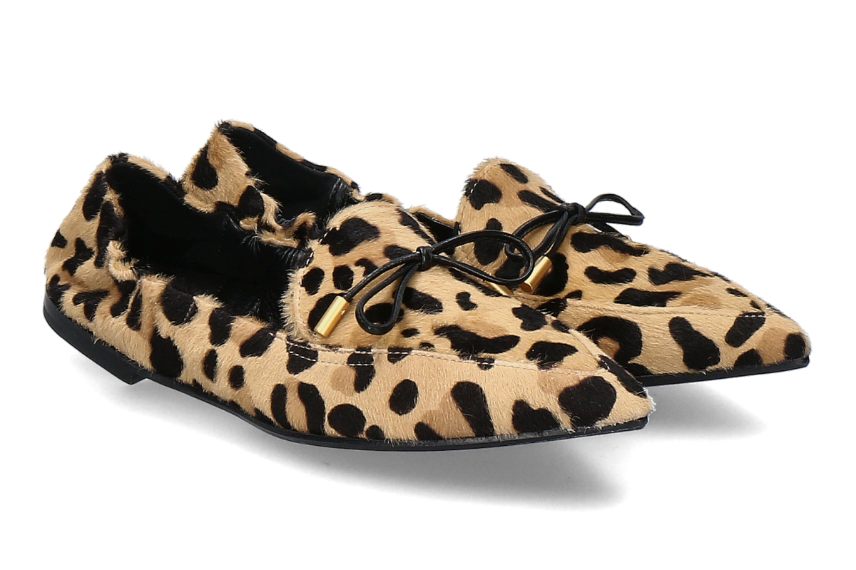 Pomme d'Or Slipper INGRID PRINT- leopardino/ camel