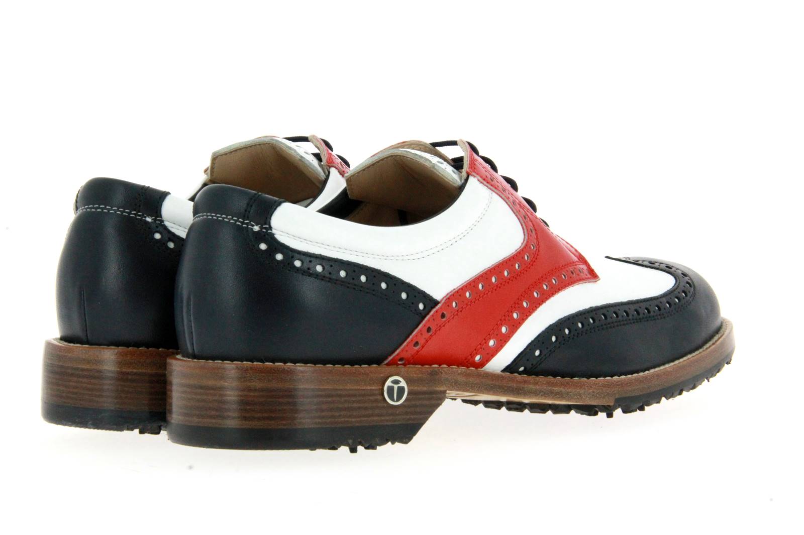Tee Golf Shoes Golfschuh TOMMY VARIO BLU BIANCO ROSSO (41)