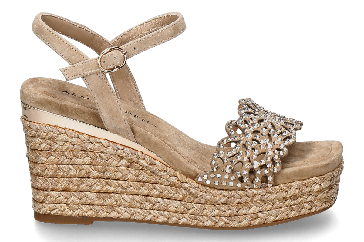 Alma en pena Keilsandale SUEDE- sand