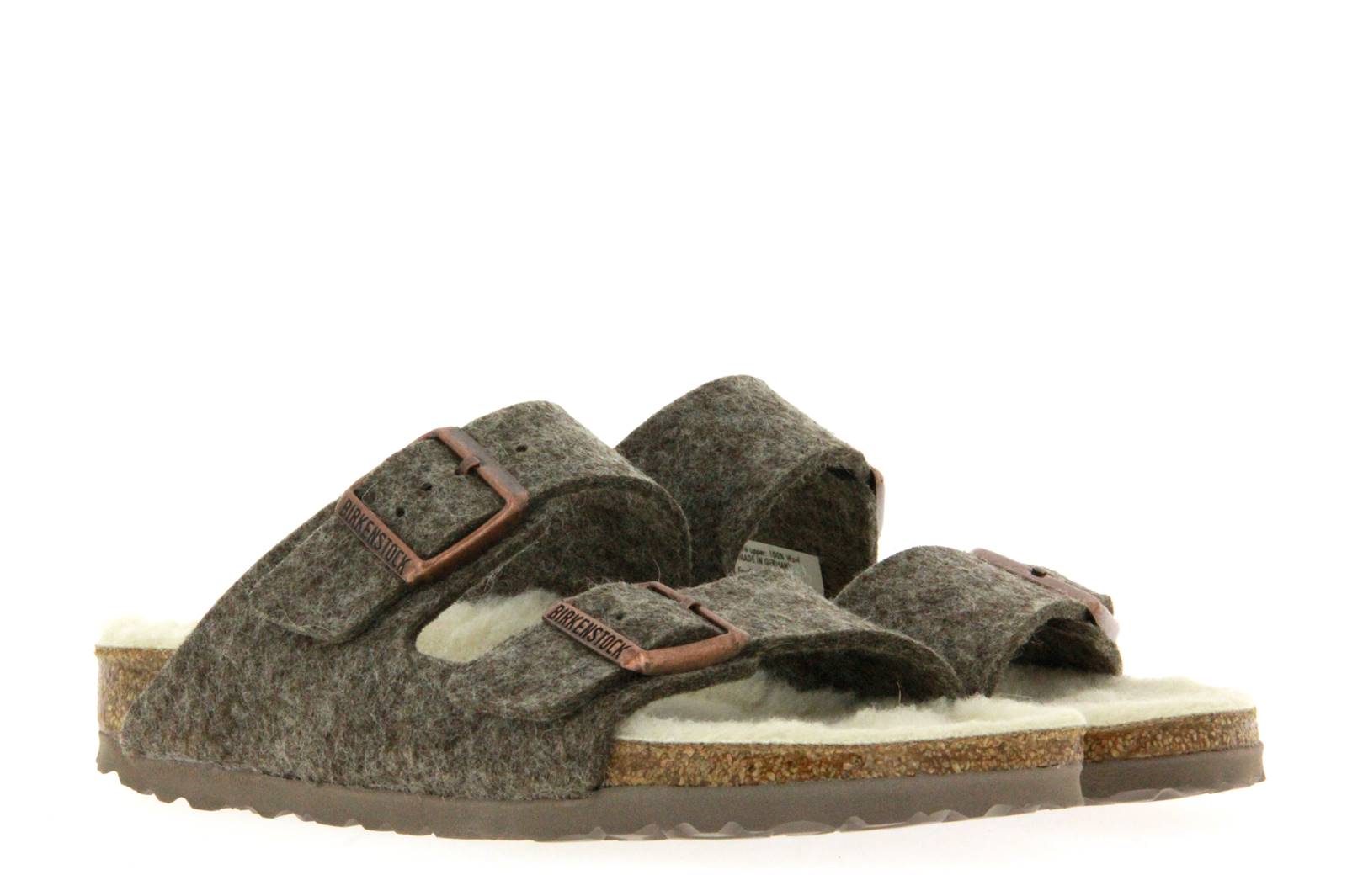 Birkenstock Pantolette gefüttert ARIZONA CACAO LAMB BEIGE (40)