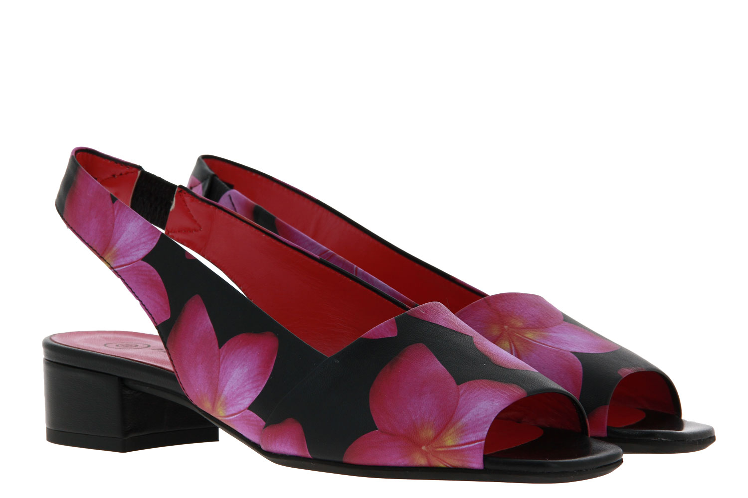 Pas De Rouge Sandale PETAL NAPPA NERO RED (39½)