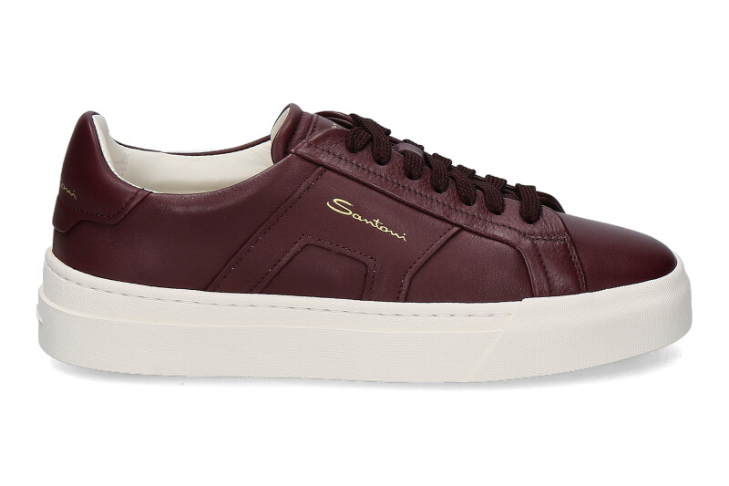 Santoni Damen- Sneaker DOUBLE BUCKLE- bordo