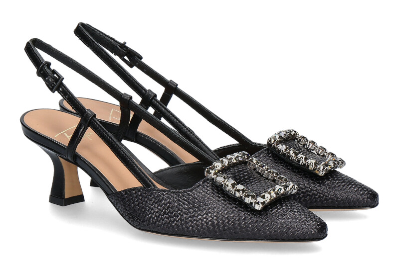 Roberto Festa Slingpumps STEFI RAFFIA NERO NAPPA NERO