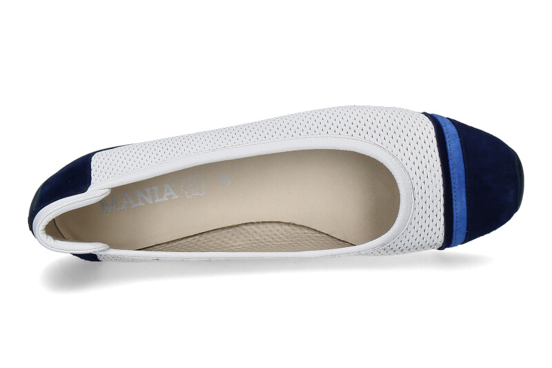 Mania Ballerina NAPPA BIANCO CAMOSCIO MARINE ATOLON (37½) Mania Ballerina NAPPA BIANCO CAMOSCIO MARINE ATOLON (37½)