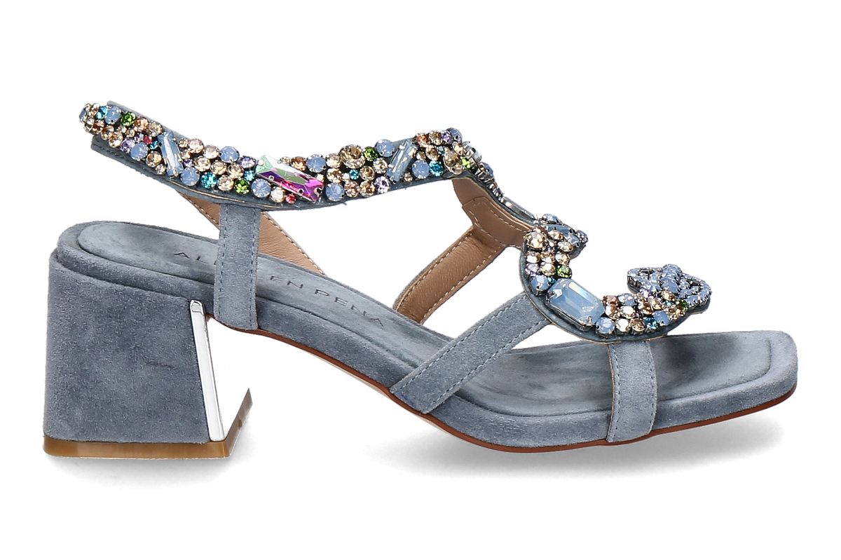 Alma en pena Sandalette SUEDE SNAKE- jeansblau/ mehrfarbig