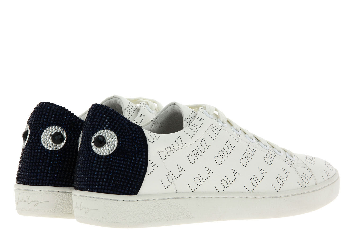Lola Cruz Sneaker NAPPA WHITE BLUE MARINE (38)