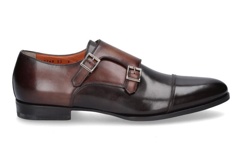 Santoni Monk LEATHER BROWN (44)