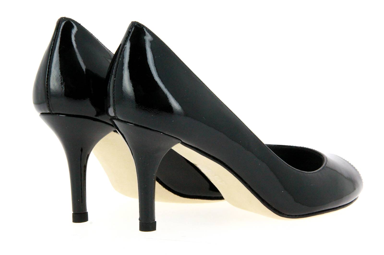 Stuart Weitzman Peeptoe POLLY BLACK PATENT (39½)