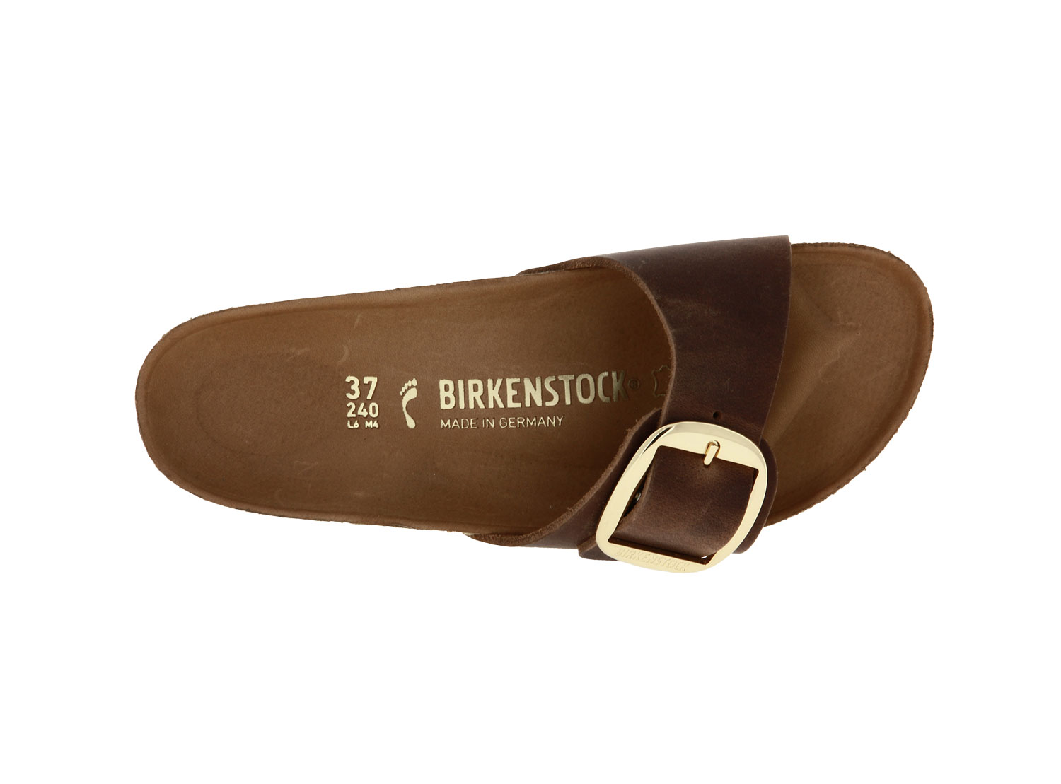 Birkenstock Pantolette SCHMAL MADRID BIG BUCKLE COGNAC (39)