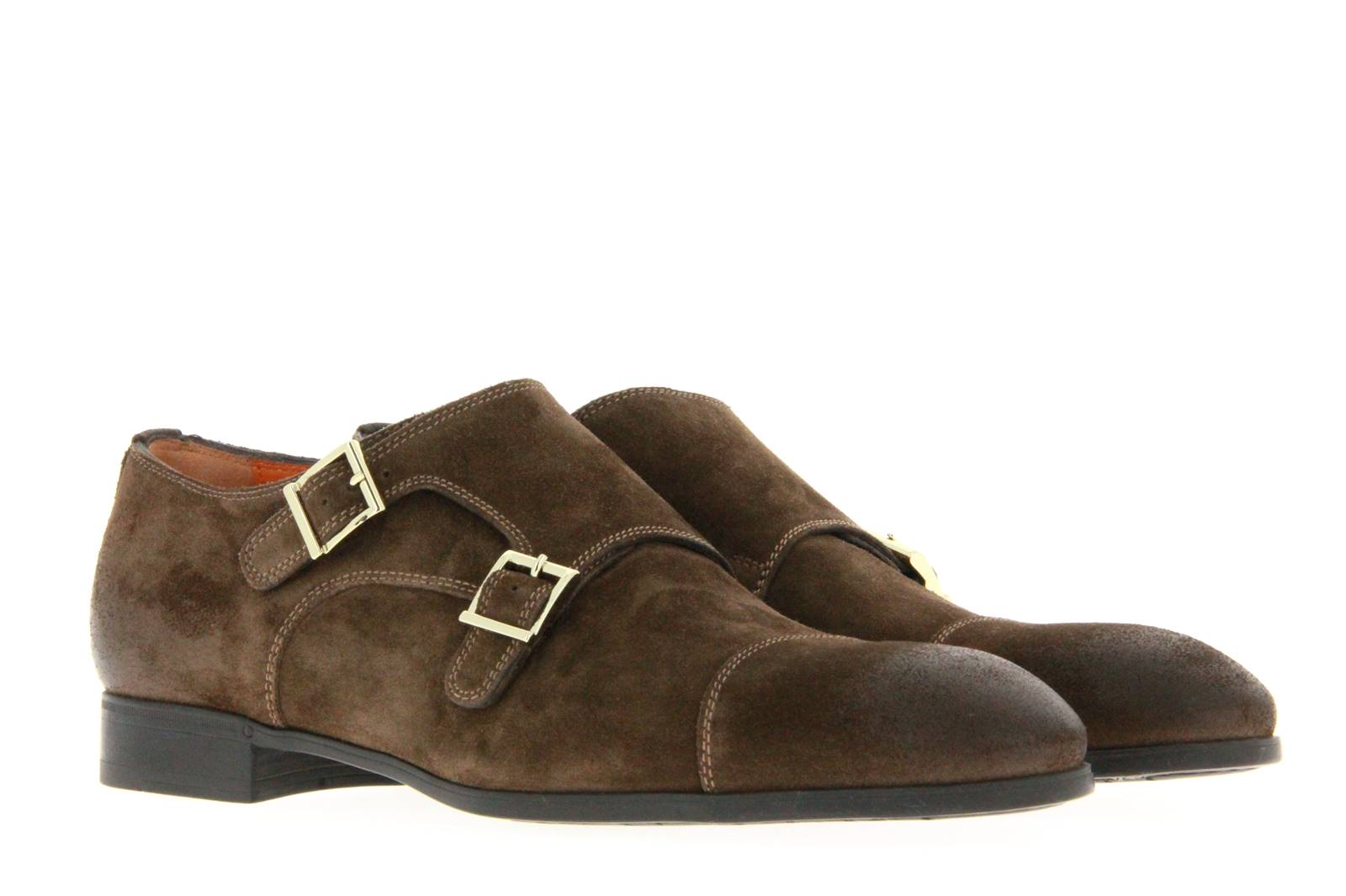 Santoni Monk VELOUR BROWN (43)