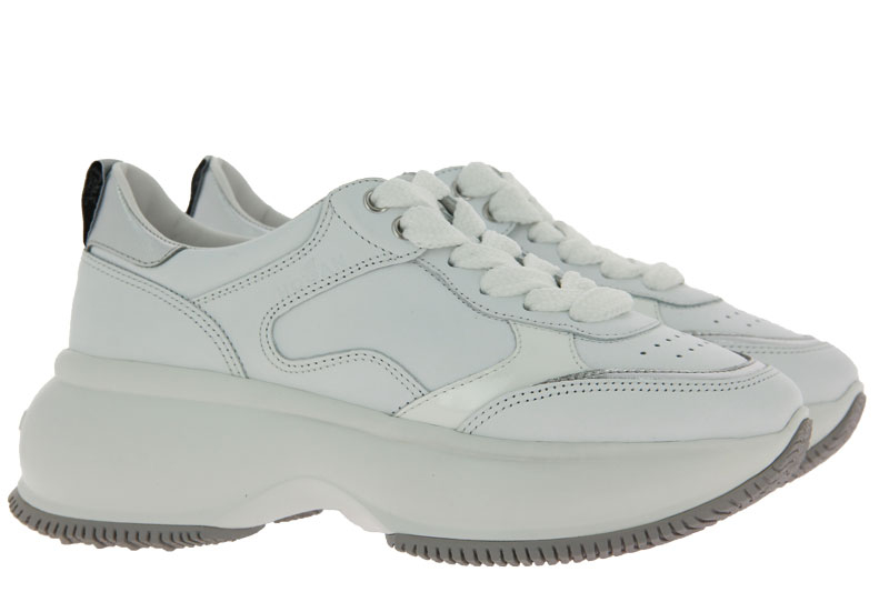 Hogan Sneaker MAXI ACTIVE ALLACCIATO ARGENTO BIANCO (40)