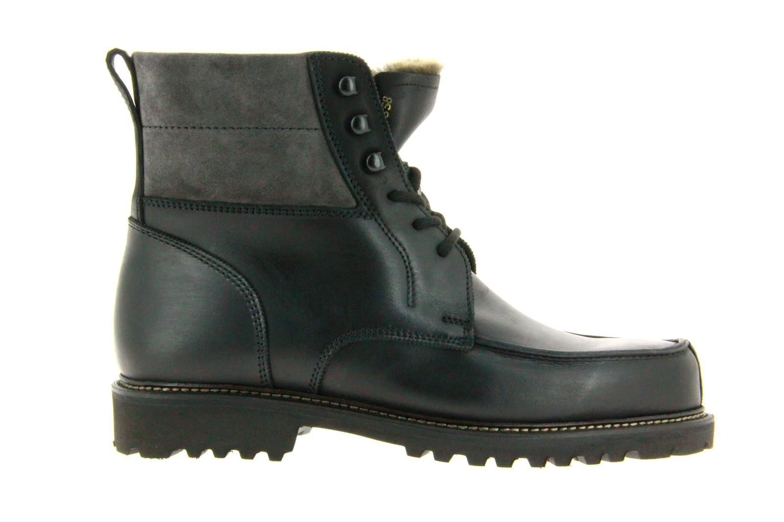 Ludwig Reiter Stiefelette gefüttert DACHSTEIN VINTAGE CALF PULLUP SCHWARZ DARK GREY (45)