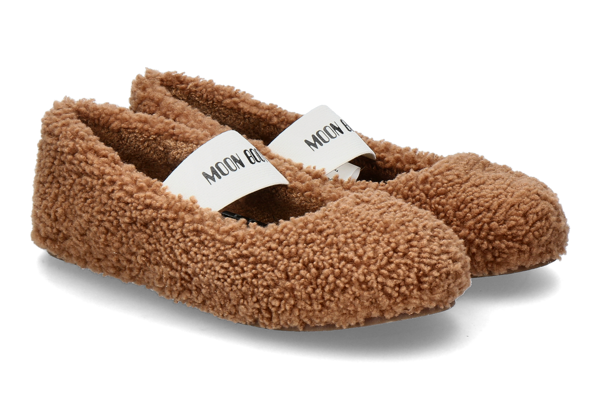Moon Boot Ballerina gefüttert SHEARLING BALLERINA - cognac/ mittelbraun