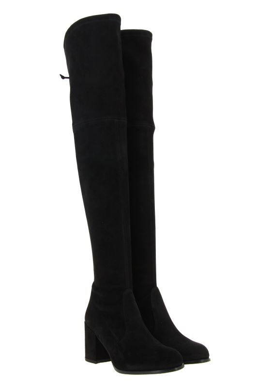 Stuart Weitzman Overknee- Stiefel TIELAND SUEDE BLACK (37½)