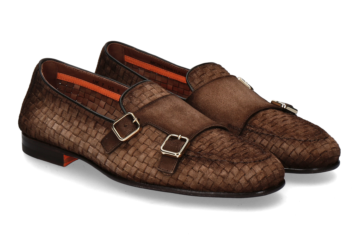 Santoni Herren- Monk SCACCO- braun/ brown