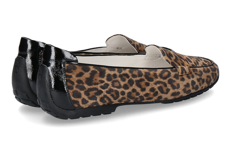 Mania Slipper CAMOSCIO LEOPARD PIUMA NERO (36½)