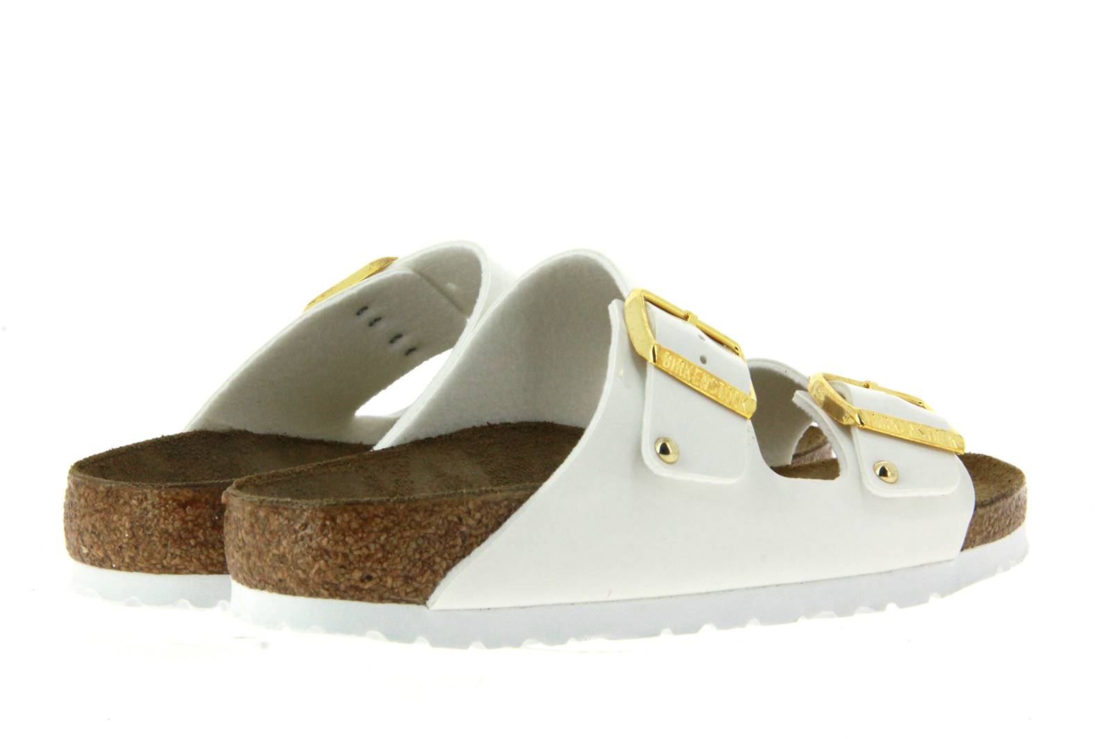 Birkenstock Pantolette ARIZONA STUDS SCHMAL LACK WHITE (35)