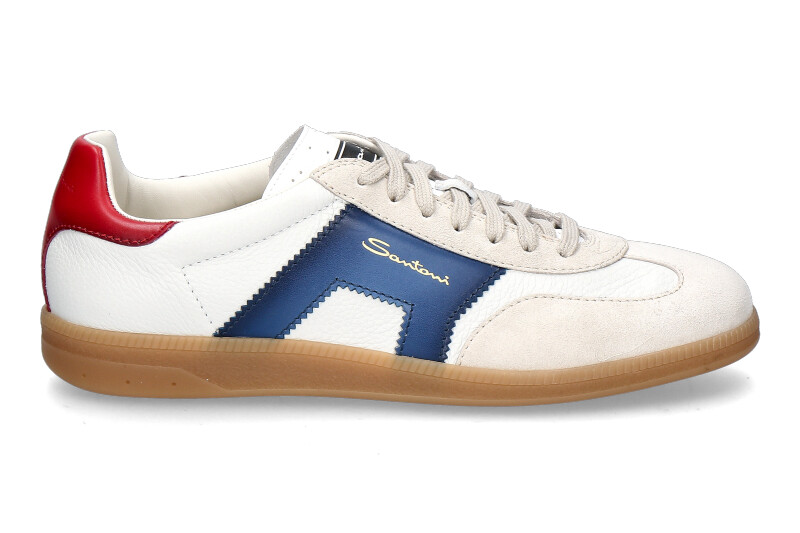 Santoni Herren-Sneaker OLYMPIC- white/blue/red
