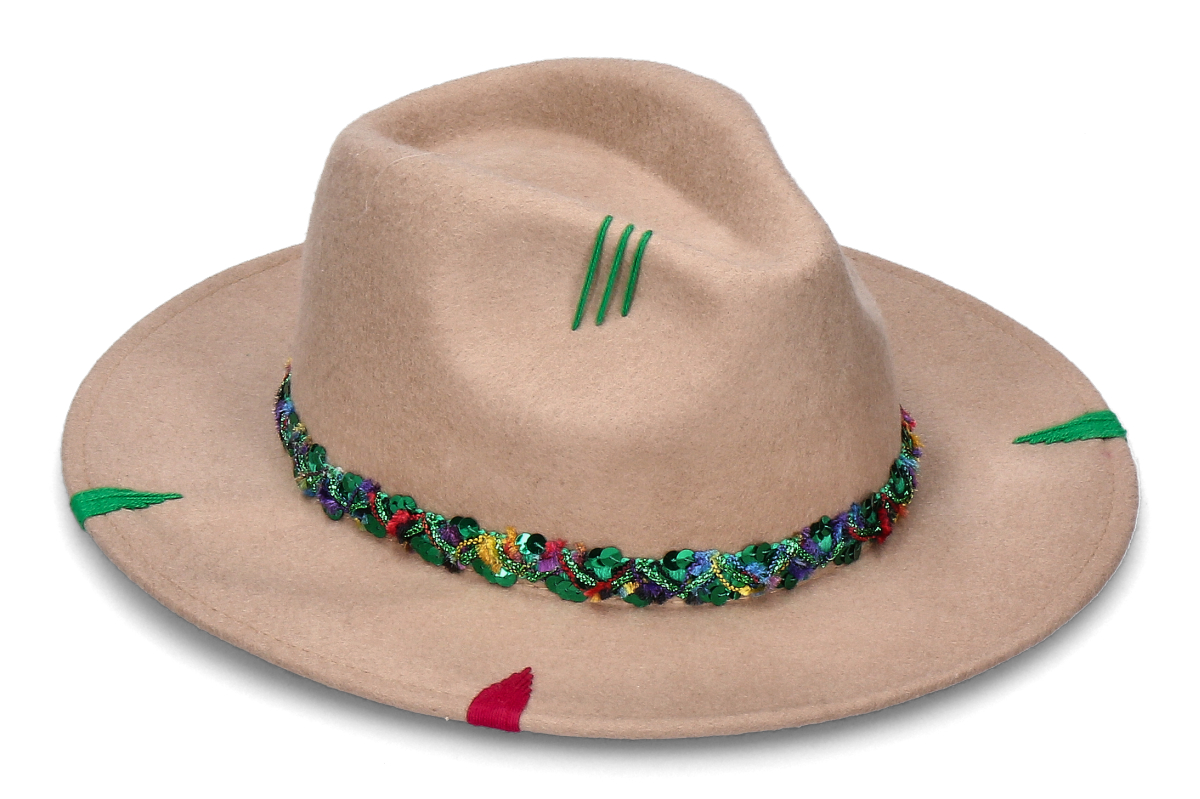 The Hat Gang Filzhut JE M'EN FOUS- C19 beige