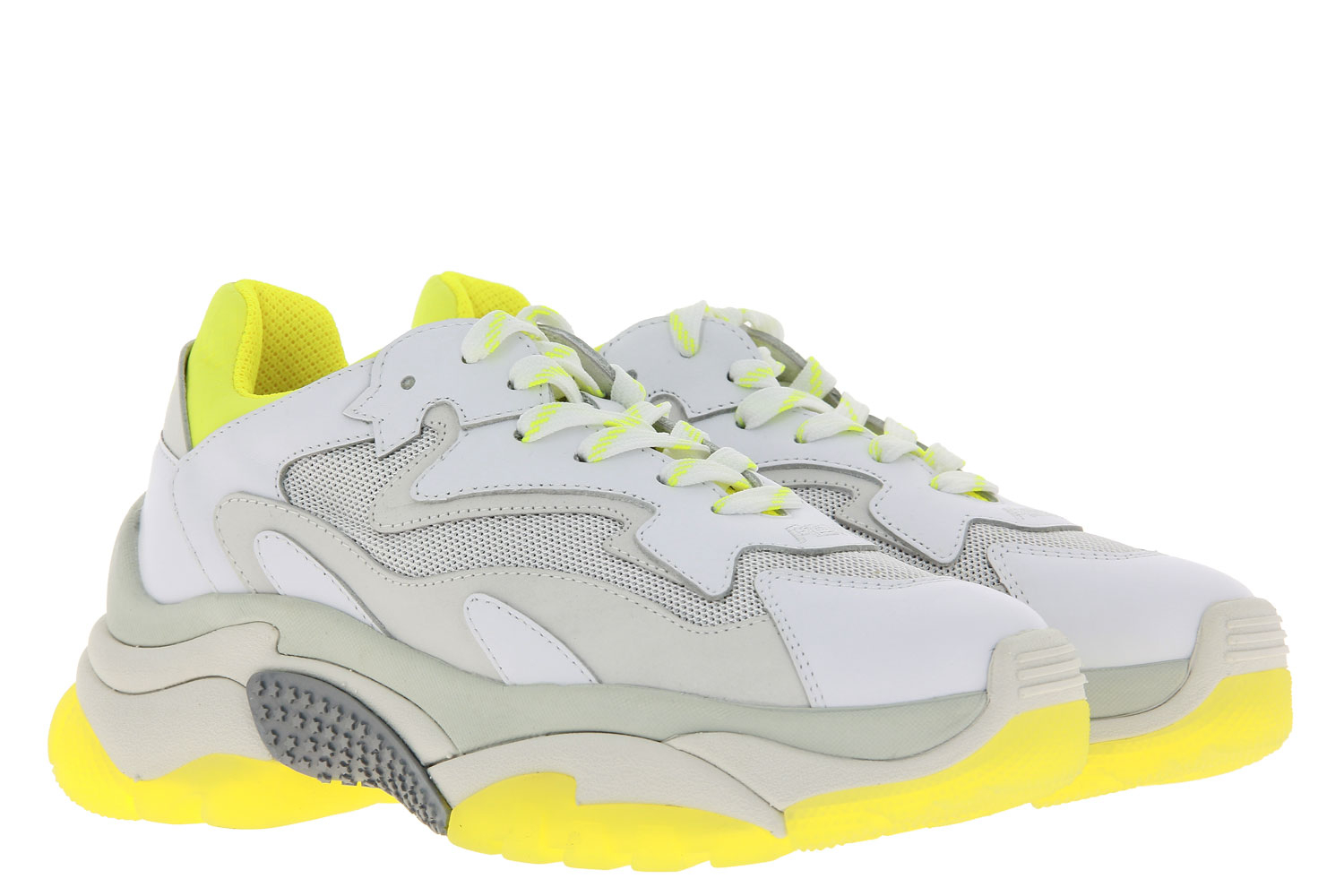 Ash Sneaker ADDICT WHITE YELLOW FLUO (37 )