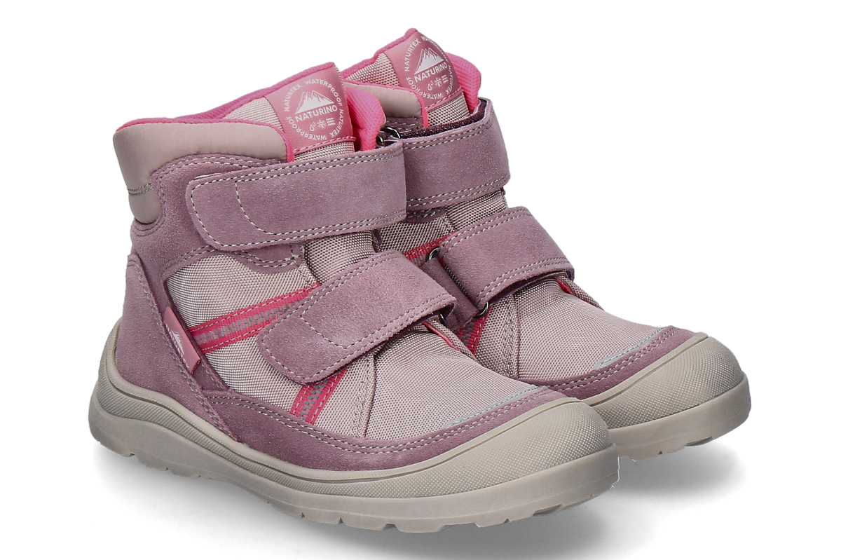 Naturino Mädchen- Klettstiefel GRAYSY SUEDE- altrosa