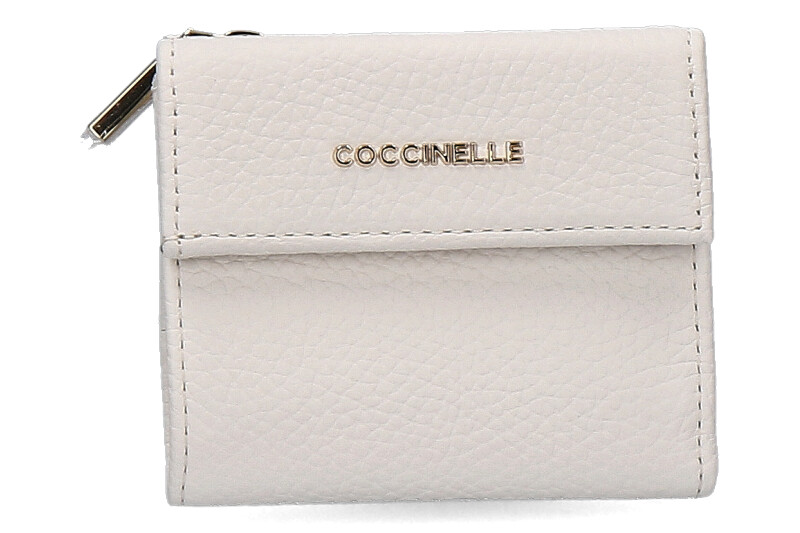 Coccinelle Portemonnaie GRAIN LEATHER METALLIC SOFT COCONUT MILK