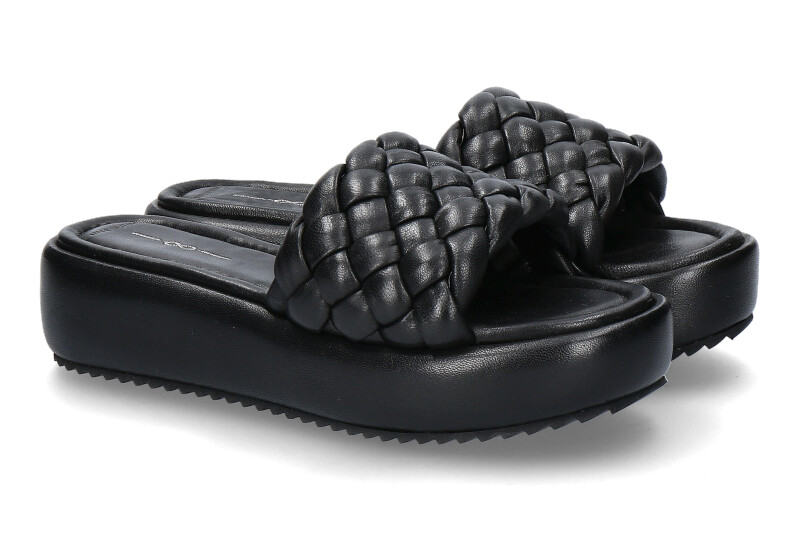 181 Pantolette JUSTINE BALI NAPPA NERA