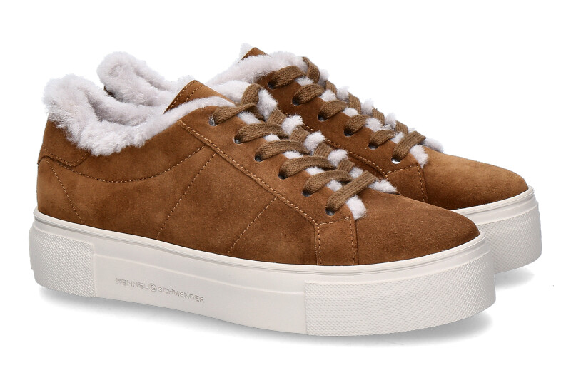 Kennel und Schmenger Sneaker gefüttert BIG SUEDE LAMMFELL BOURBON