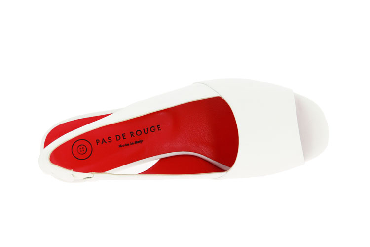 Pas de rouge Sandale NAPPA BIANCO (36)