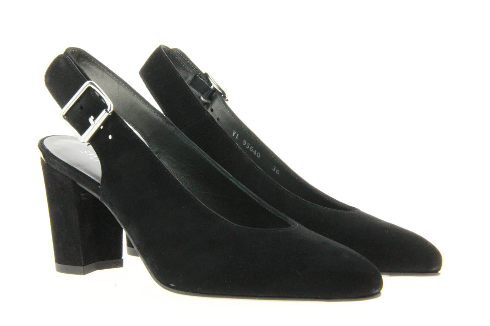 Stuart Weitzman Slingpumps LAMELLA BLACK SUEDE (35)