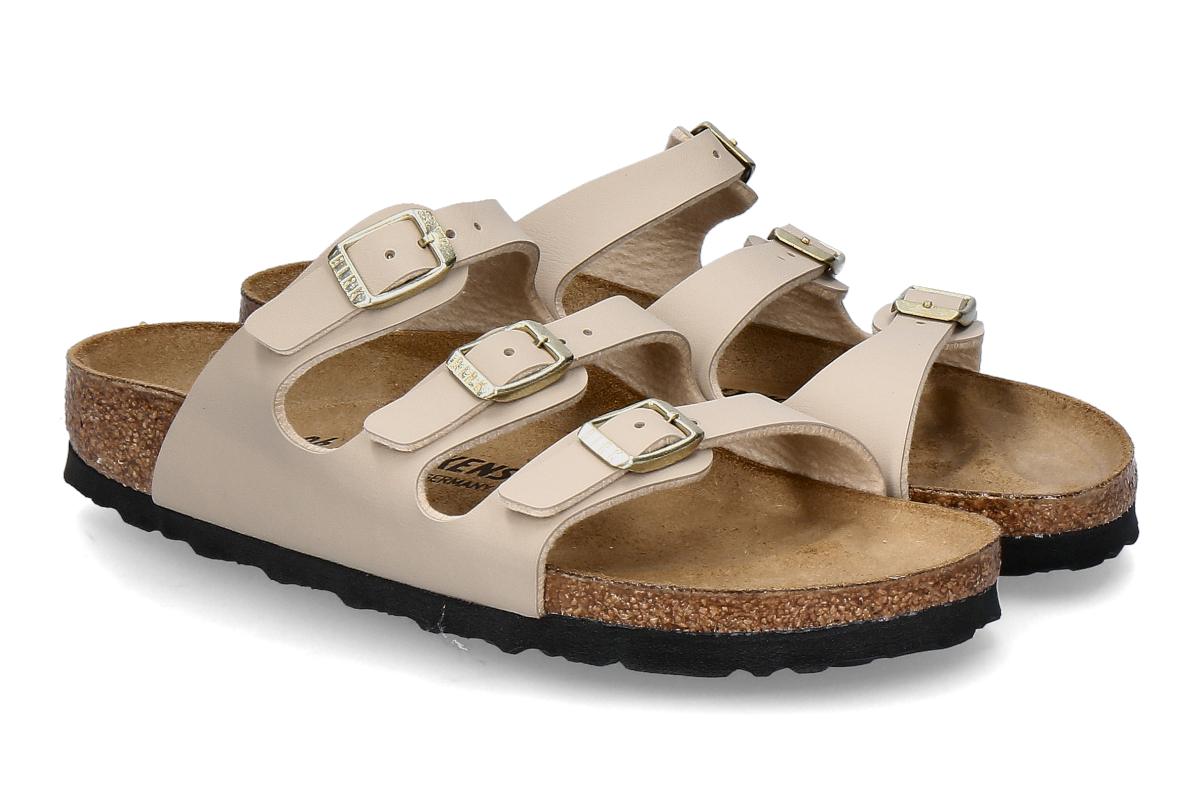Birkenstock Pantolette FLORIDA SCHMAL BS - sandcastle/ beige